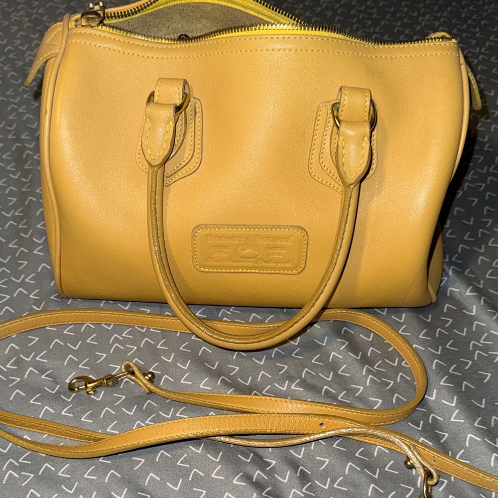 Dooney Bourke Mustard Yellow Leather Shoulder Bag - Women's Crossbody - Picture 7 of 9